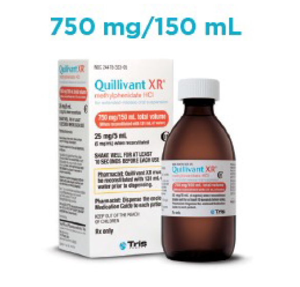 Quillivant XR Liquid 750mg/150ml Bottle & Box